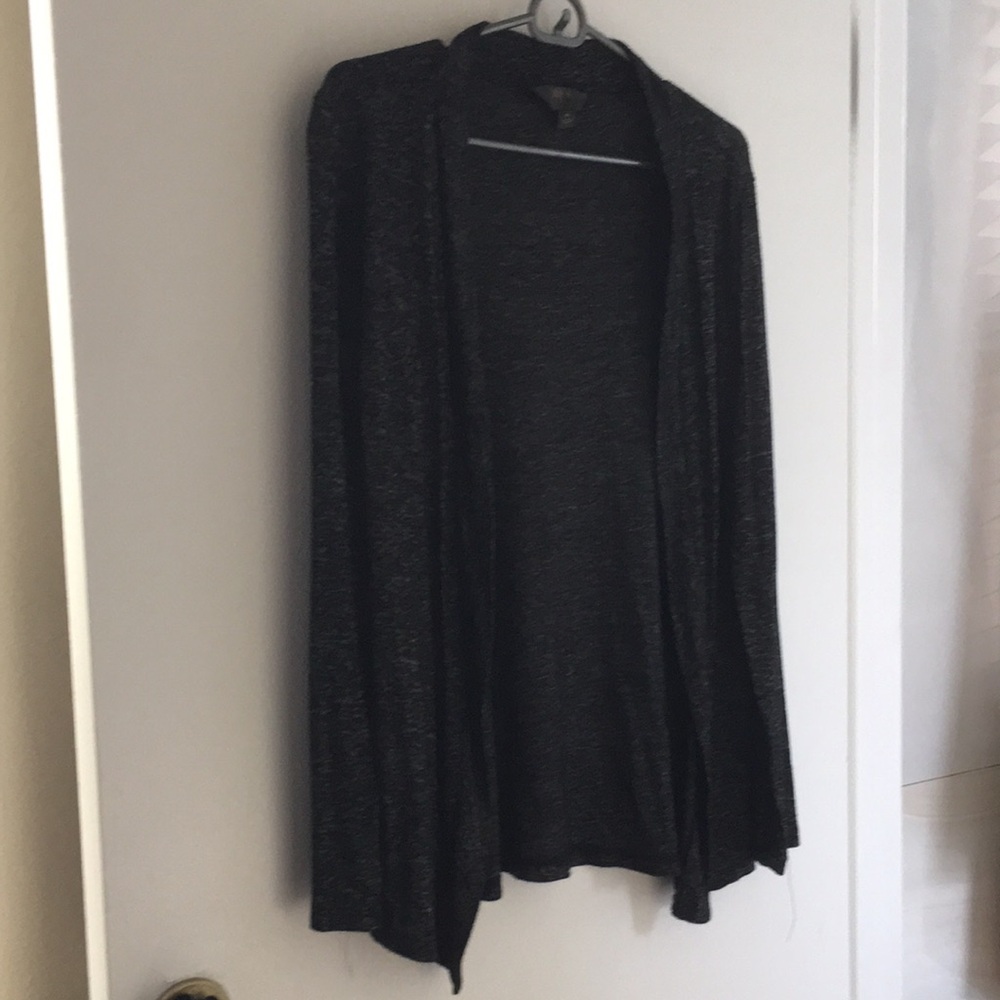 Market & Spruce Barona Brushed Knit Cardigan Dark Grey Size Medium